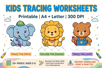 design modern kids tracing coloring and preschool worksheets