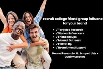recruit college friend group influencers for your brand promotion