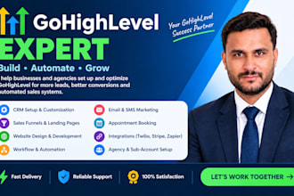 setup and manage gohighlevel website, emails SMS automation sales funnel expert