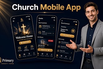 build church mobile app android ios ministry, app sermons streaming events live
