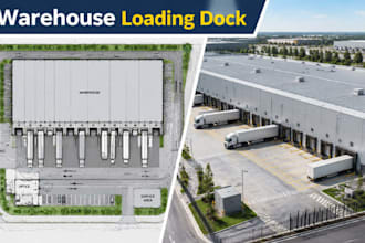 create warehouse loading dock architecture layout truck access planning design