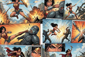 draw comic book illustration graphic comic art storyboard character design