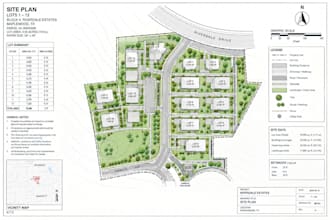 draw site plan, plot plan, landscape plan and planting plan for city permit
