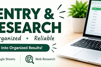 data entry, web research and data collection