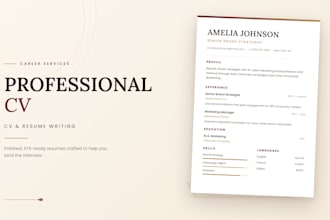 create a professionnal CV or resume for you