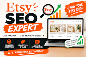 do etsy SEO, keyword research, and optimize your etsy listings