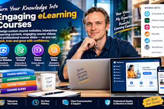 create customize course website, elearning content, course video, course slides