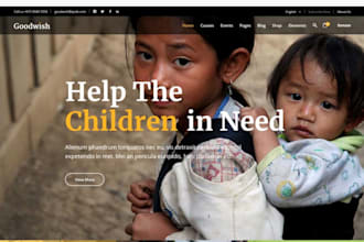 build wix non profit, charity, 501c3, ngo, non profit donation website