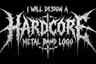 design a hardcore metal band logo
