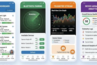 develop a custom iot mobile app and bluetooth device controller