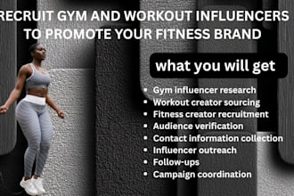 recruit gym and workout influencers to promote your fitness brand