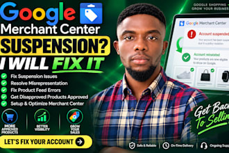 google merchant center suspension, misrepresentation and product feed issues