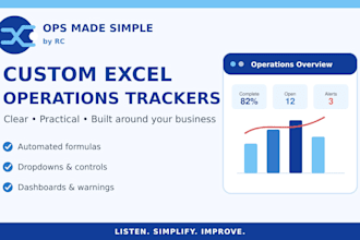 build a custom excel operations tracker for your business