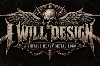 design a vintage heavy metal logo