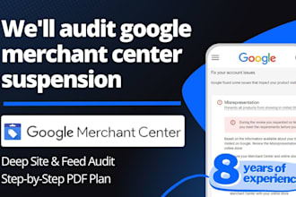 audit google merchant center misrepresentation, suspension