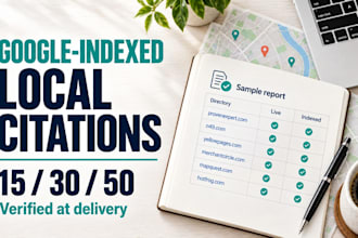build google indexed local citations and directory listings