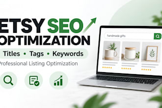 optimize etsy listings with SEO titles, tags and keywords