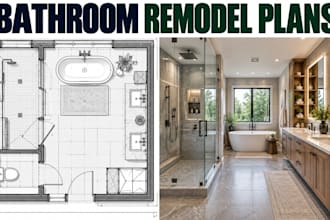design bathroom remodel floor plans renovation with 3d renderings