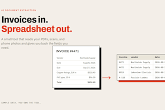 extract data from pdf invoices and scanned forms into excel with ai
