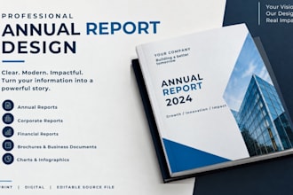 design professional annual report, corporate report and business brochure