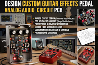 design custom guitar effects pedal analog audio circuit pcb