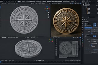 create a custom 3d printable coin stl model for 3d printing