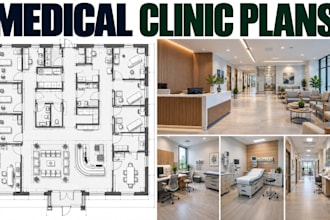 design medical clinic floor plans commercial permit blueprint package