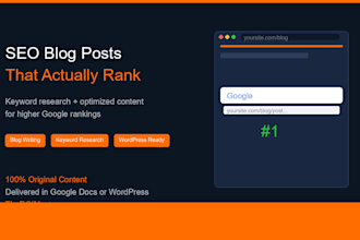 write seo blog posts and articles that rank on google