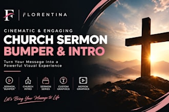 create a cinematic church sermon bumper and sermon intro video