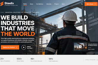 design squarespace business website b2b industrial manufacturing website