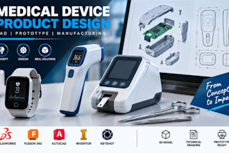 do medical device cad, medtech product design, healthcare prototype