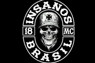 mc kuttes logo design, biker patch back design