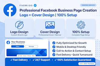 create a professional facebook business page with logo and cover