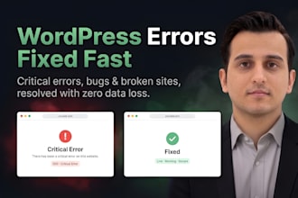 troubleshoot and fix wordpress critical errors, bugs, and issues
