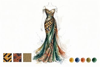design custom dresses and sewing pattern