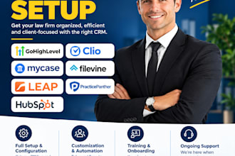 setup law crm gohighlevel clio mycase filevine leap practicepanther hubspot