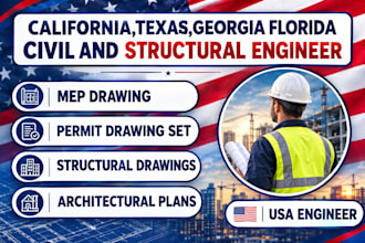 provide civil structural engineer permit drawings mep plans full permit set