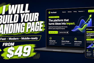 build a simple landing page website in next js or HTML