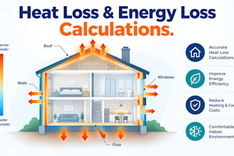 perform heat loss and energy loss calculations for residential buildings