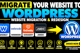 migrate weebly webnode godaddy jimdo to wordpress website migration redesign