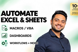 automate excel workflows, reports and dashboards