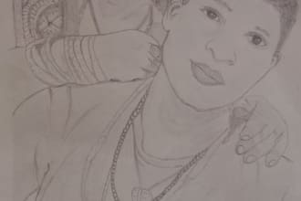 create beautiful custom pencil sketch from your photo