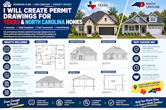 create permit drawings for texas and north carolina homes
