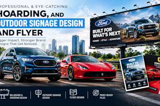 design any automotive billboards and hoardings or outdoor advertisement
