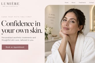 design redesign wix med spa website aesthetic clinic website beauty saloon site