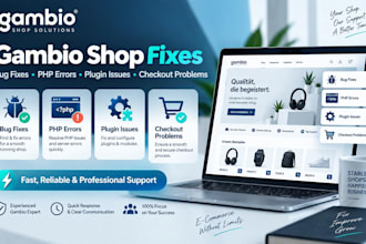 fix gambio shop bugs, PHP errors, plugins and checkout issues