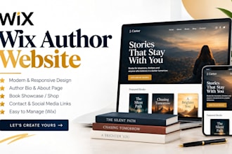 design a modern wix author website, wix website for your book using wix studio