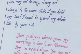 write with my beautiful handwriting