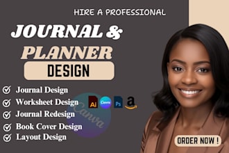 design printable and editable journals, planners and workbooks