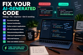 fix, debug and improve your ai generated code or application